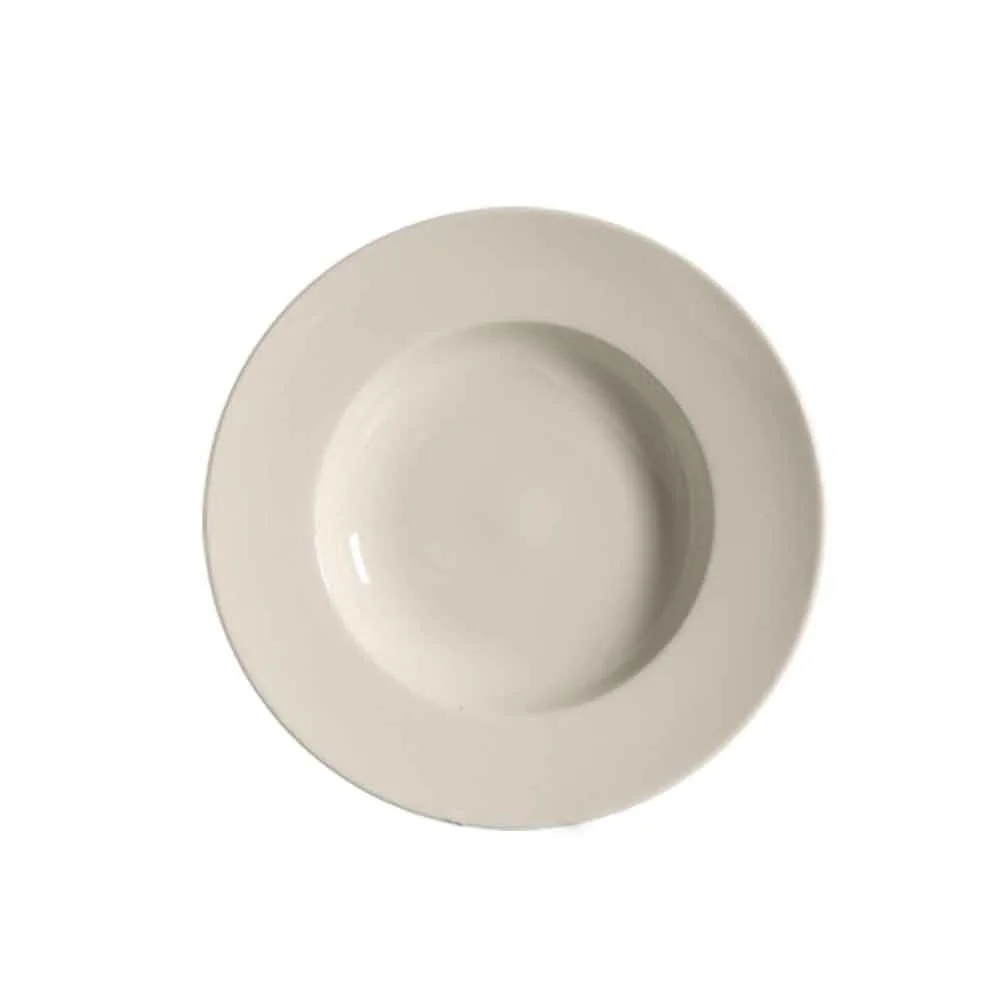 CAC China REC-121 Pasta Bowl, 18 Oz (12" Dia x 1-3/4" H), Round Stoneware, Dishwasher Safe - 1 Dozen