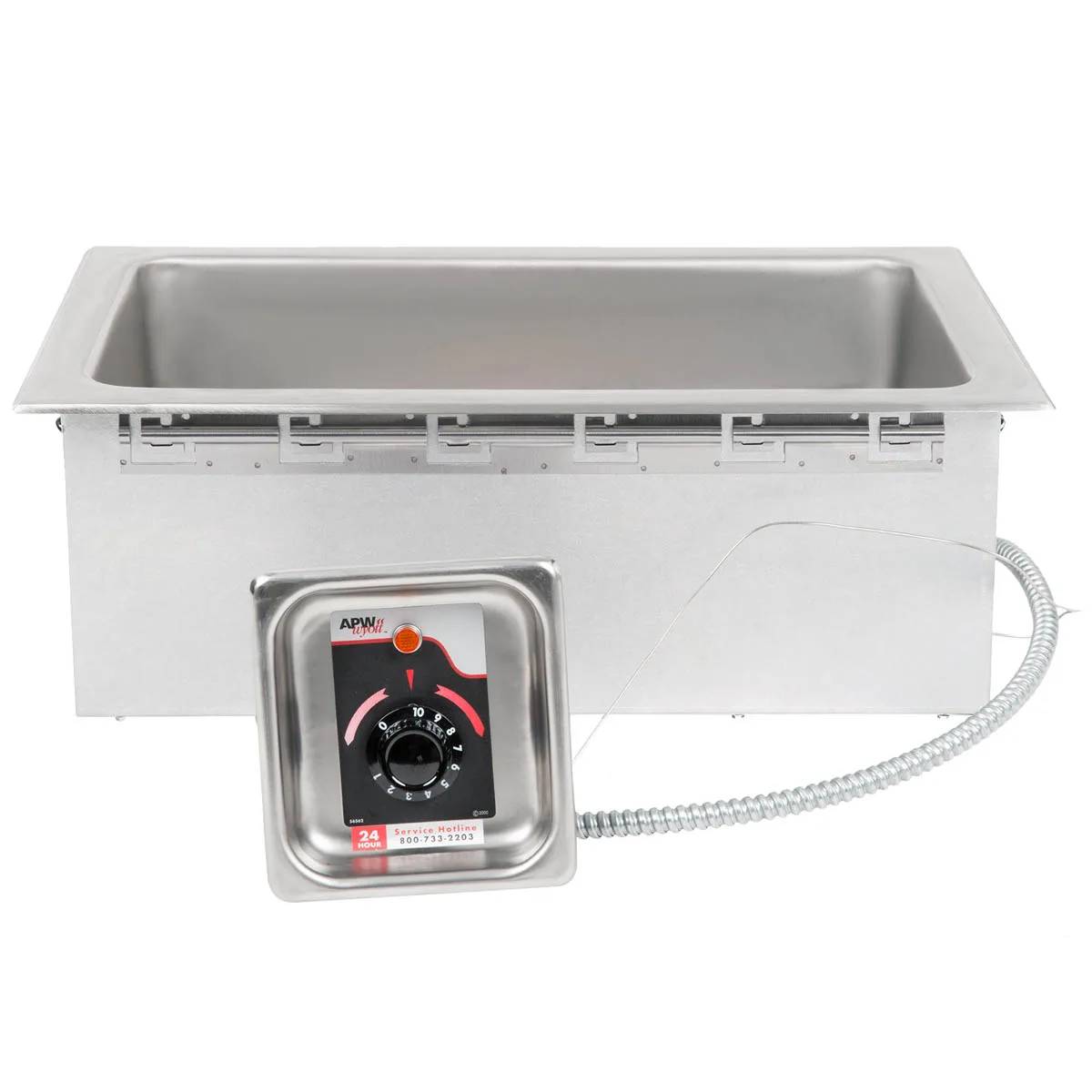 APW Wyott HFW-1TS 15" Insulated One Pan Drop In Hot Food Well, Stainless Steel