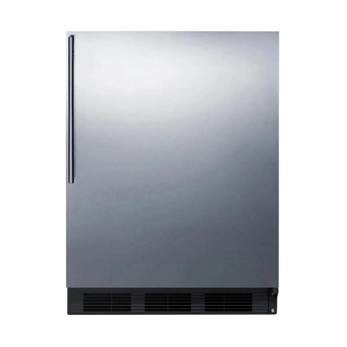 Summit FF7BKBISSHVADA 24" Built-in Undercounter Refrigerator in Black, Stainless Steel Door, Pro-Style Handle, 5.5 cu. ft.