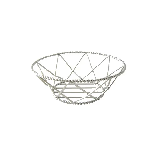 GET 4-81433 Braided Basket, 8" Dia. x 3"H, Round, Stainless Steel, Restaurant Food Serving Accessory