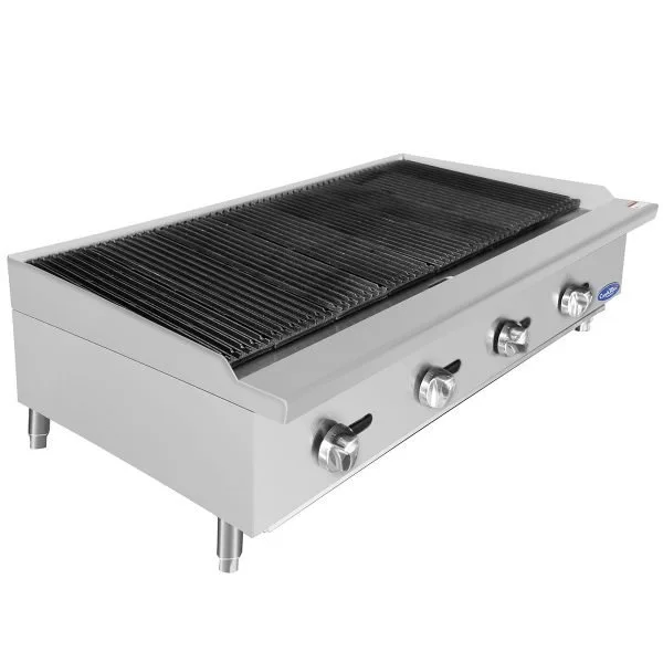 Atosa USA ATCB-48 48" Countertop Gas Radiant/Lava Rock Charbroiler w/ (4) Burners, 140.000 BTU