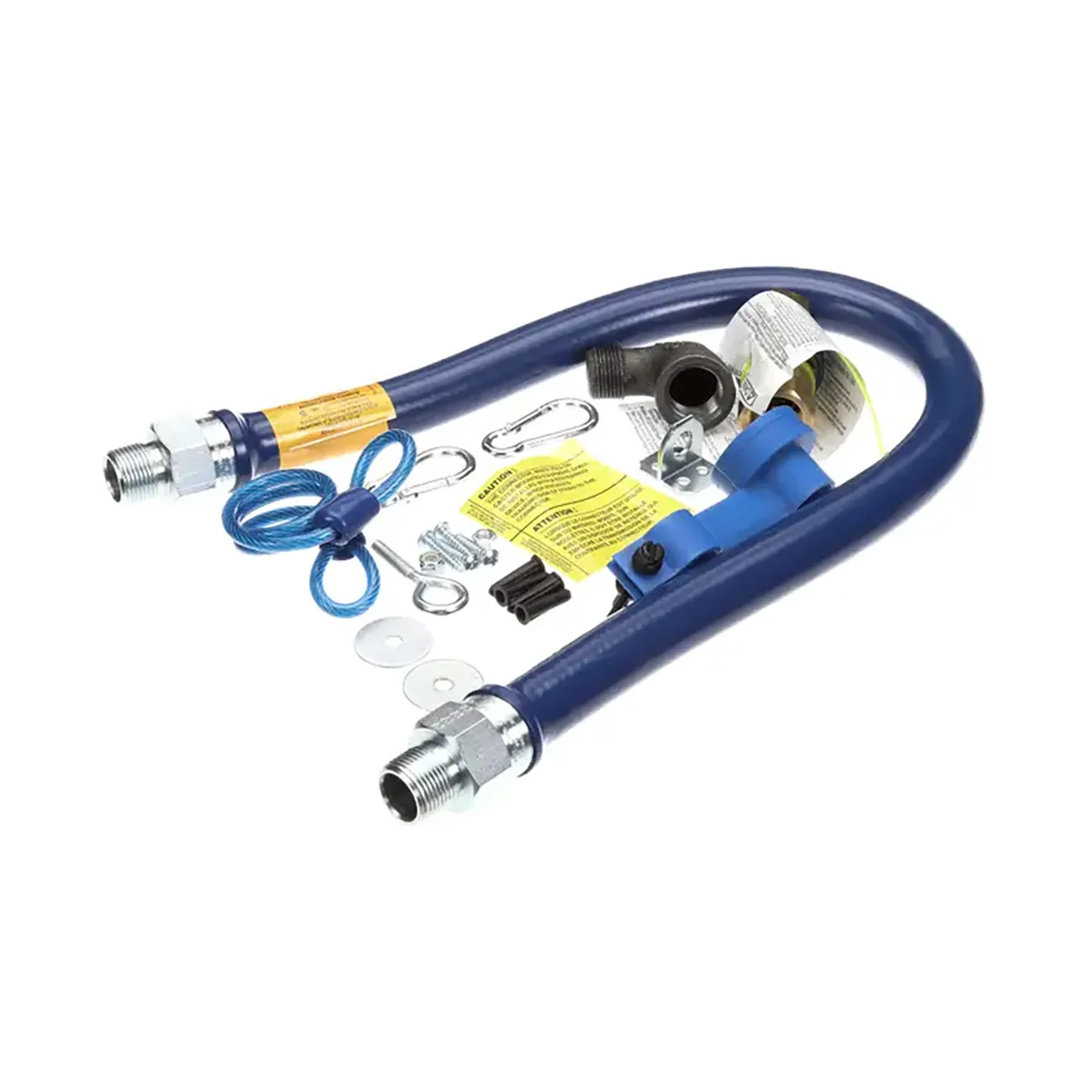Dormont 1675BPQR36BX SnapFast 36" Gas Connector Kit w/ Restraining Cable, 3/4" Diameter, in Retail Box
