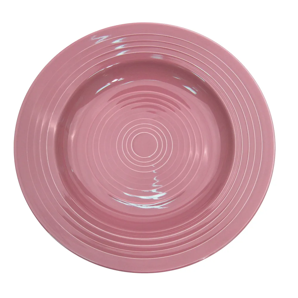 CAC China TG-120-PLM - 12" Plum Porcelain Round Pasta Bowl, 22 oz (1 Dozen)