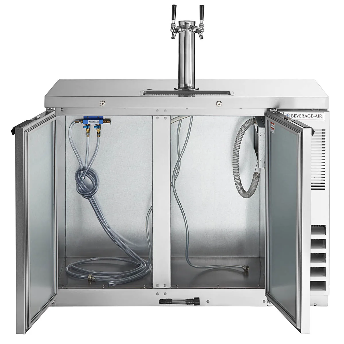 Beverage Air DD48HC-1-S 48" Draft Beer Cooler w/ 2 Kegs, 12.4 cu. ft., 1 Dual-Tap Tower