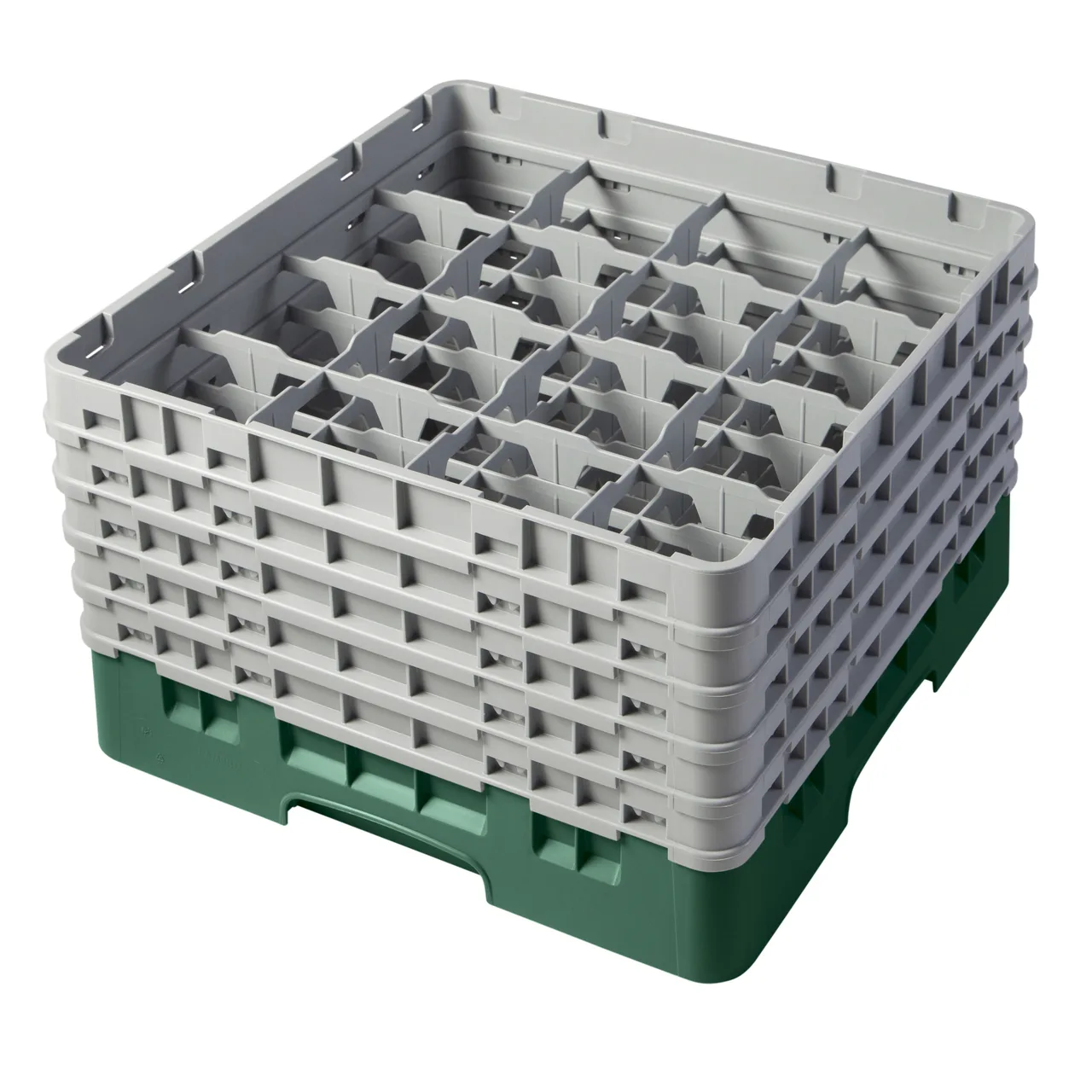 Cambro 16S958119 Camrack Glass Rack, Sherwood Green, Full Size, 19-3/4" x 19-3/4", 16 Compartments