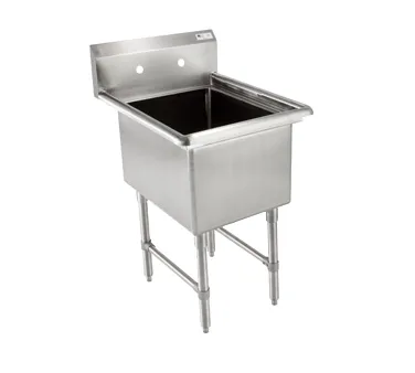John Boos 1B184-X 23" One Compartment Sink, 18"W x 18"L Bowl Without Drainboards