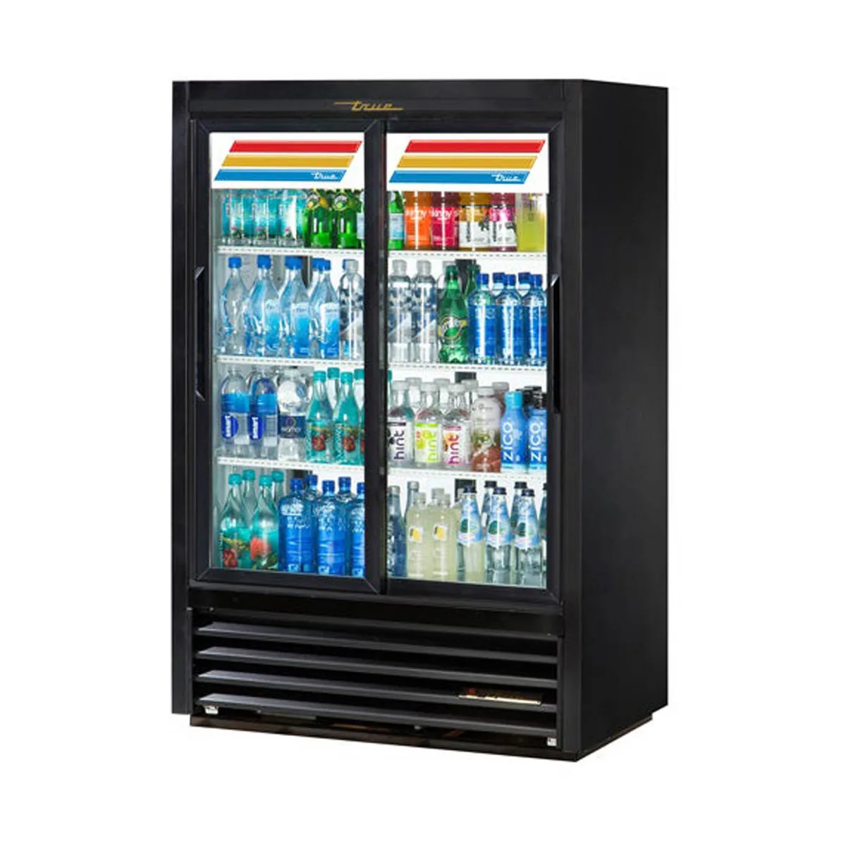 True GDM-33C-60-HC-LD 39" 2-Section Merchandiser Refrigerator with Sliding Door