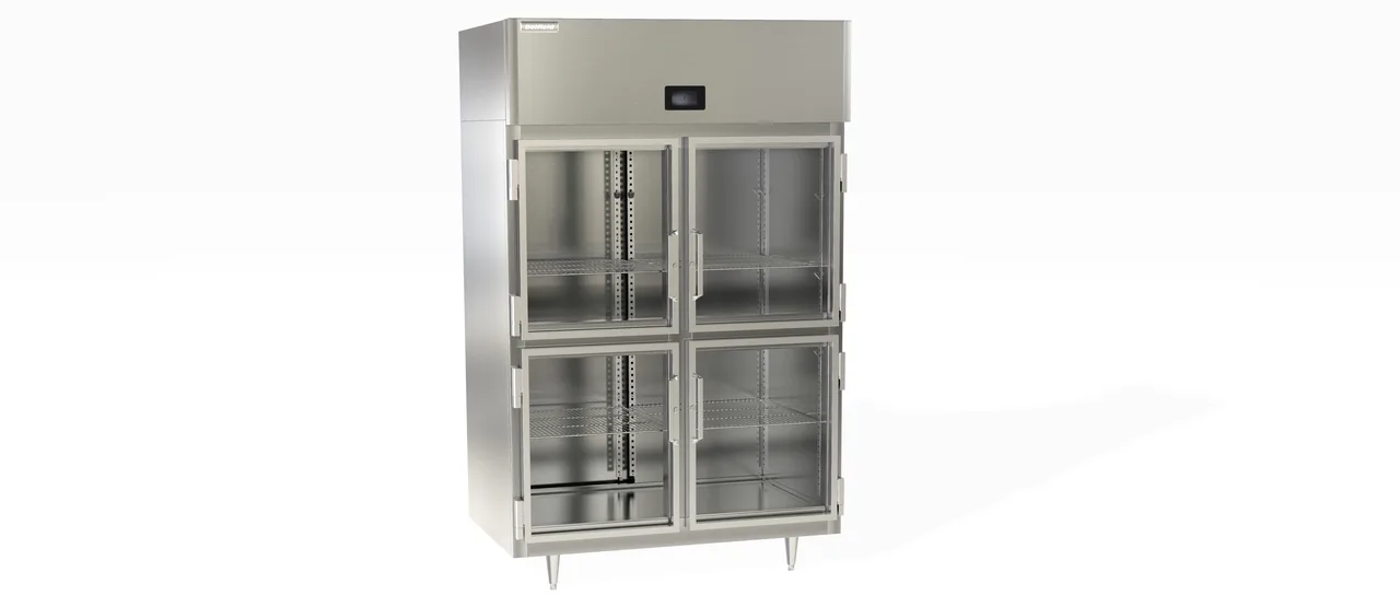 Delfield DSLH2-GH 2-Section Reach-In Heated Holding Cabinet, 46.5 cu ft, Stainless Steel, Glass Doors, 208-240V