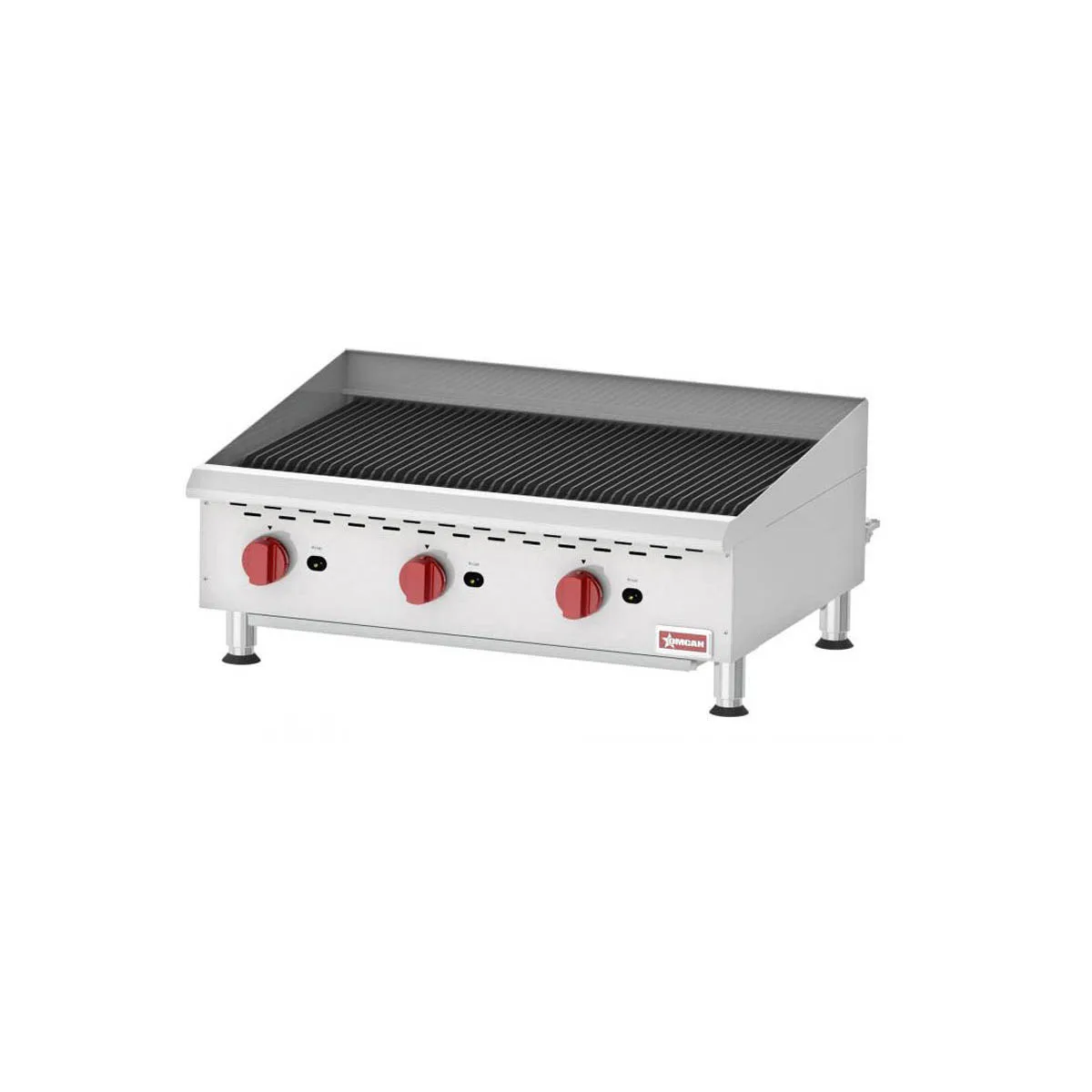 Omcan USA 43728 36" Countertop Gas Radiant Charbroiler w/ (3) Burners, 120.000 BTU