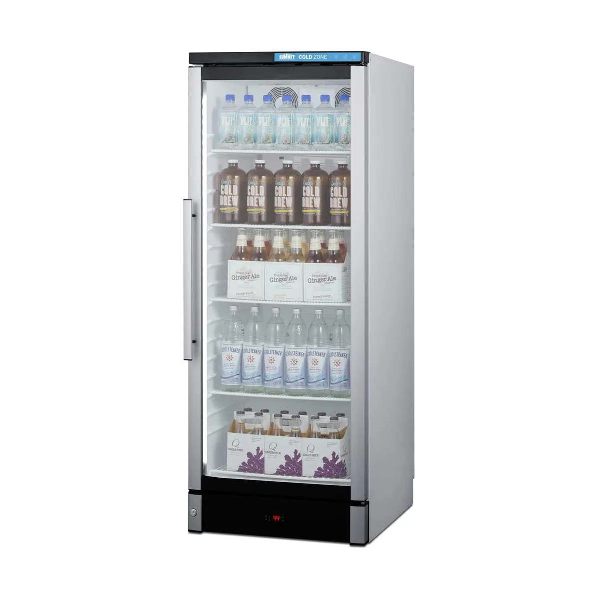 Summit SCR1154 23" Slim Merchandiser Refrigerator w/ Right Hinged Glass Door, 9.9 cu. ft.