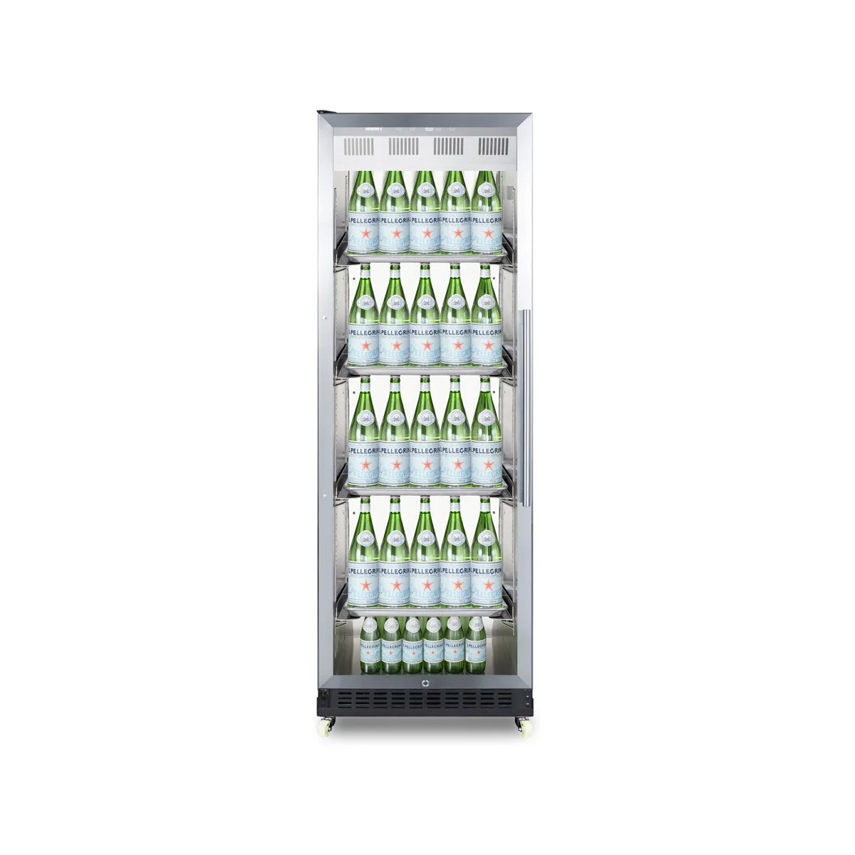 Summit SCR1401LHRI Beverage Center w/ Left Hinged Glass Door, in Black, 12.6 cu.ft