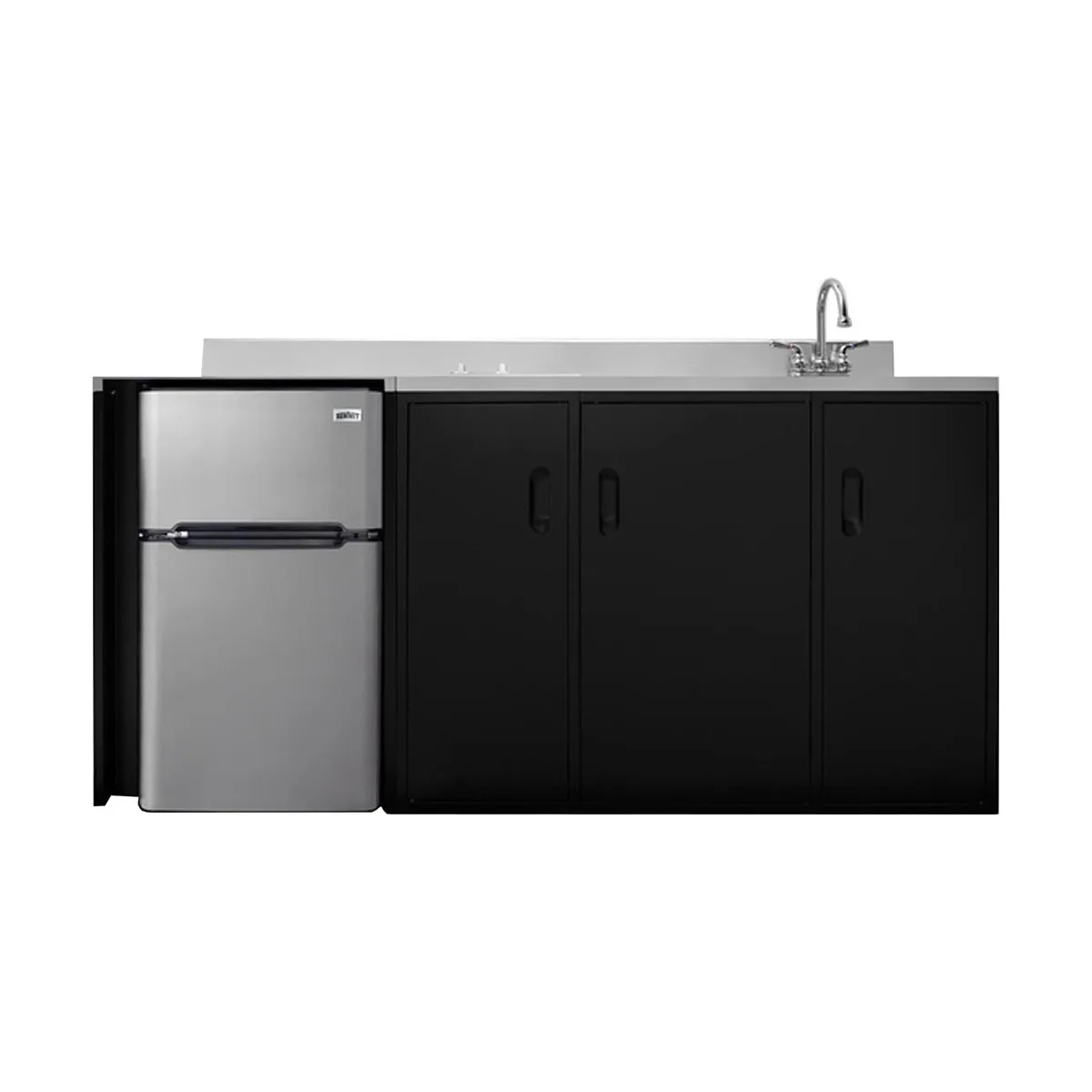 Summit CK72ADASINKR All-In-One Kitchenette, 71.75"W X 23.75"D X 34"H