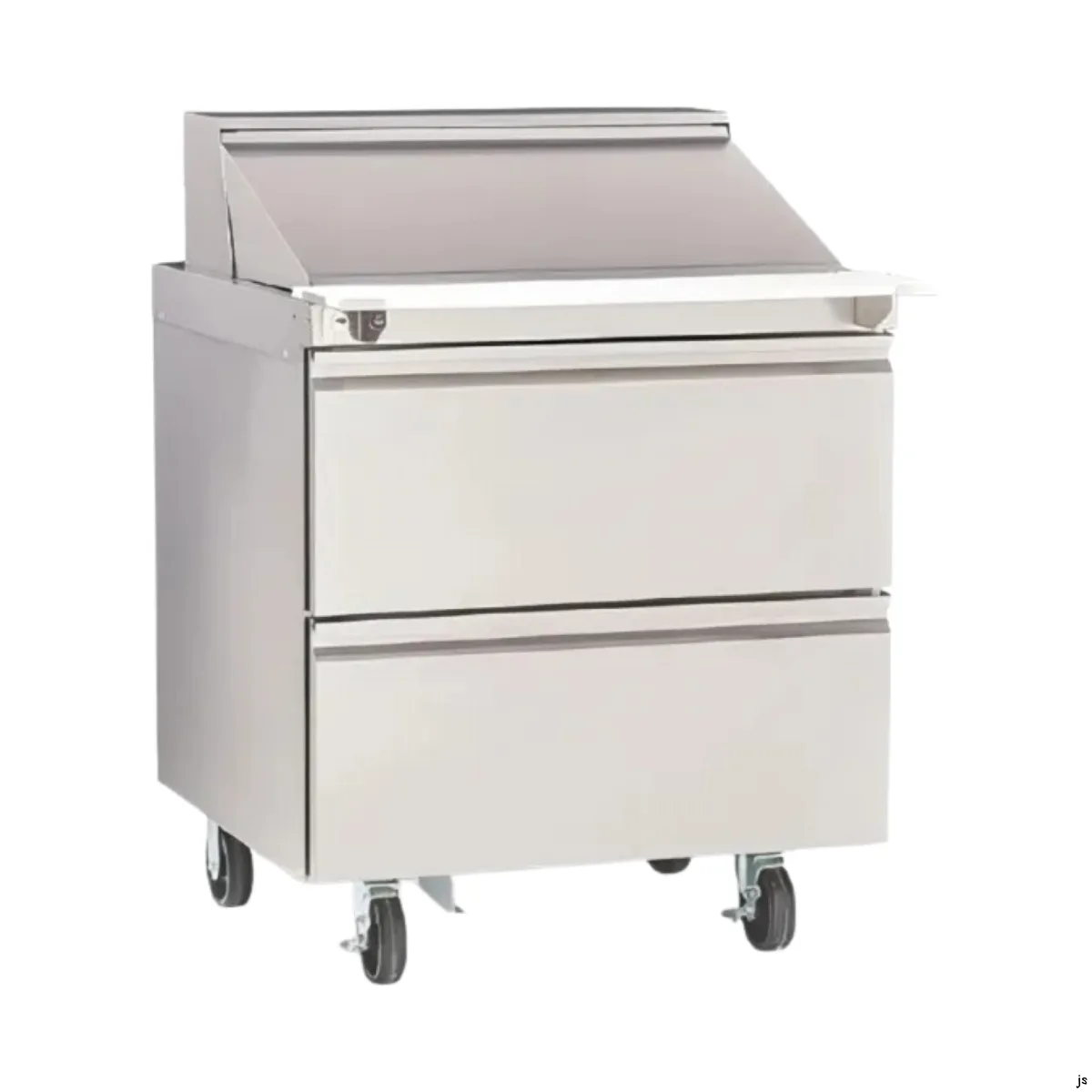 Delfield D4427NP-9M 27" Mega Top Sandwich Prep Table, 2 Drawers, 9 Pans, Stainless Steel