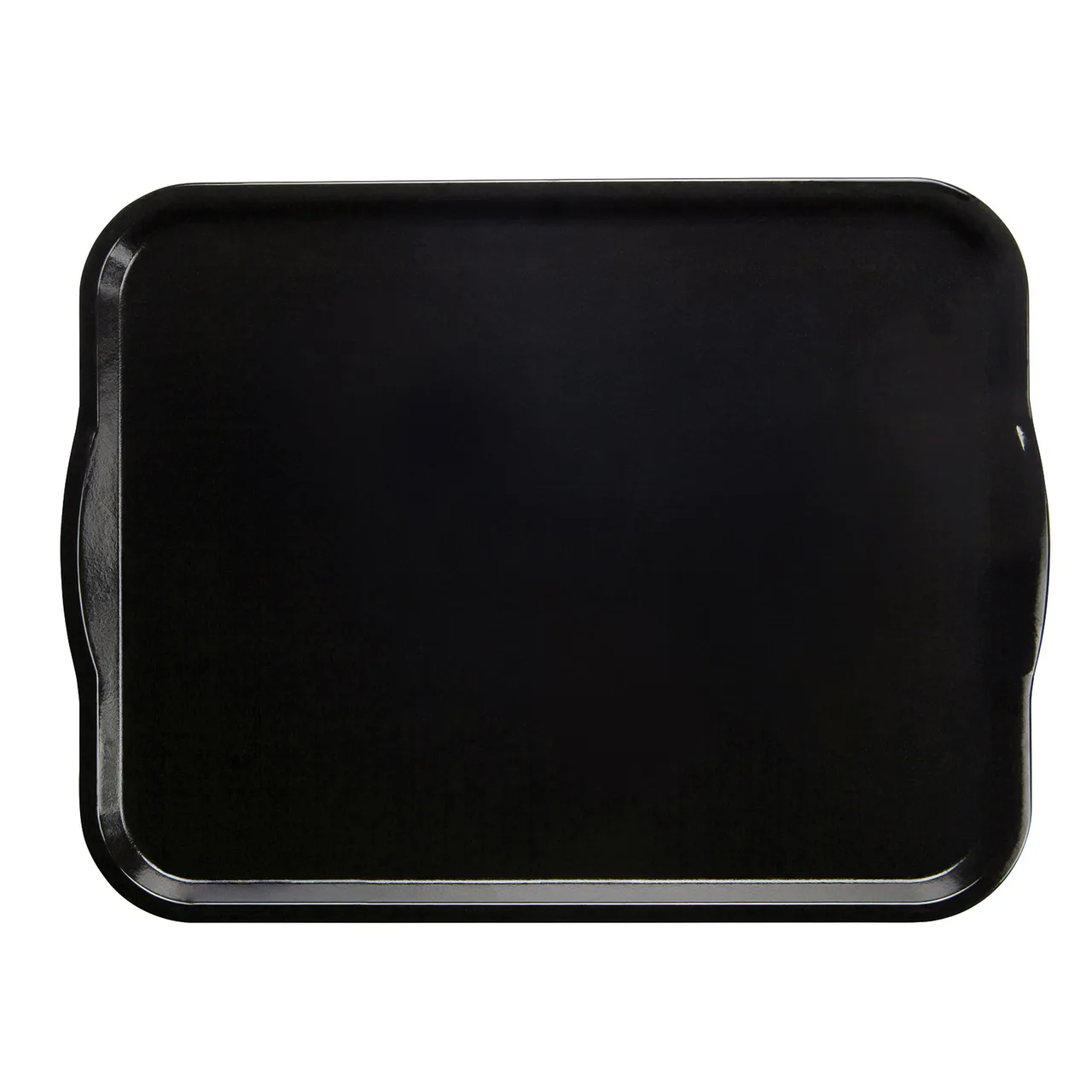 Cambro 1520H110 Camtray Rectangular Tray, 15" x 20", Black Fiberglass with Handles, High‑Impact, NSF