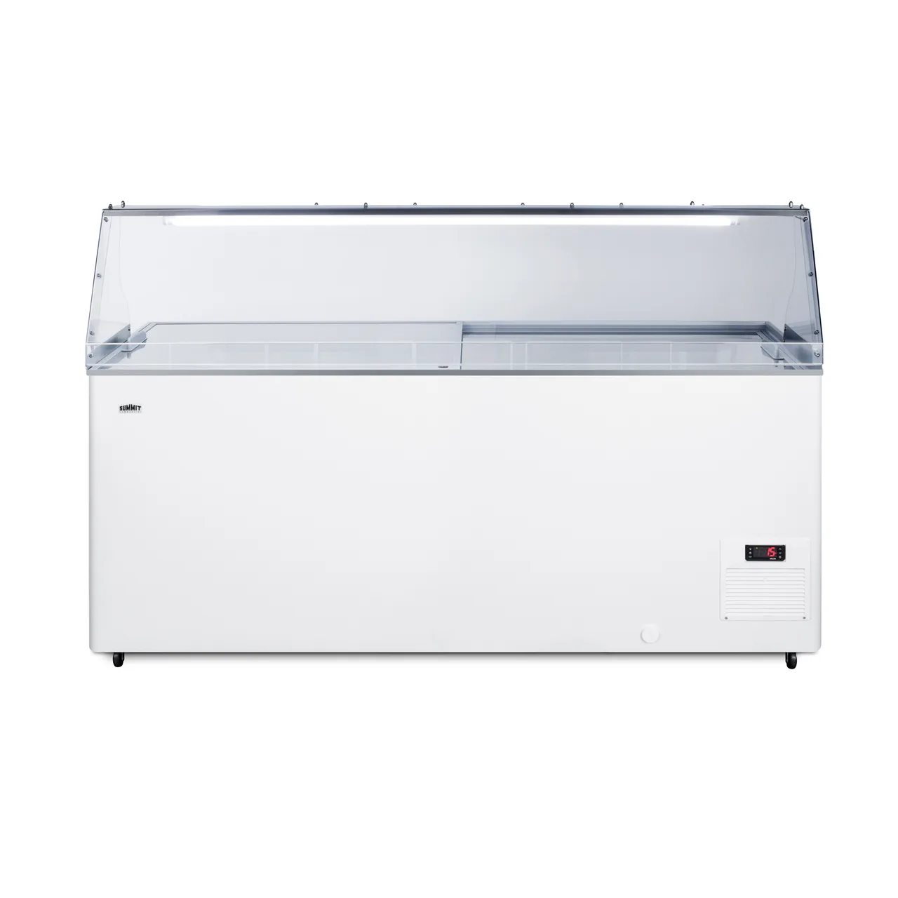 Summit NOVA53PDC 61" Gelato/Ice Cream Dipping Cabinet w/ Curved Sneeze Guard