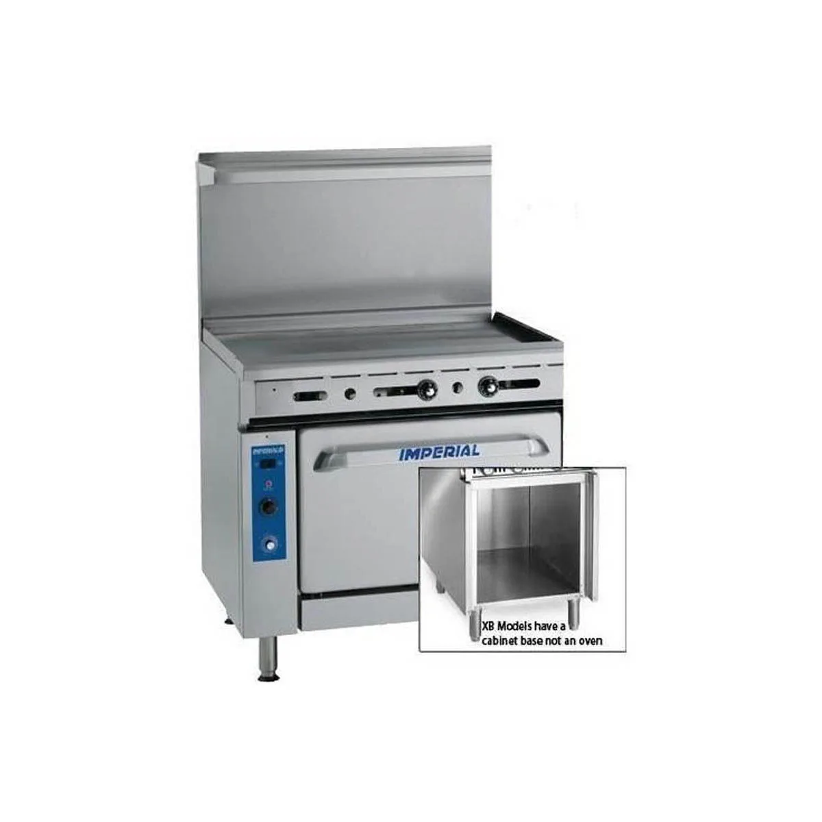 Imperial IR-G24-XB 24" Gas Restaurant Range w/ 24" Full Griddle, (1) Cabinet Base, 40.000 BTU