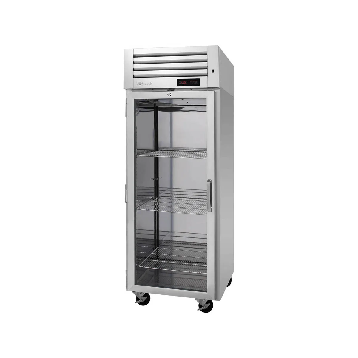 Turbo Air PRO-26H2-G(-L) 1-Section Heated Holding Cabinet, 24.8 cu ft, Glass Door, 1550W, 208/115V, Stainless Steel