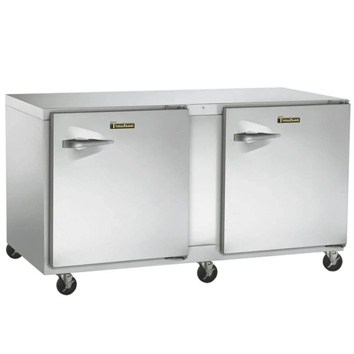 Traulsen UHT60-RR-SB 60" 2-Section Undercounter Refrigerator w/ 2 Doors, 16.7 cu. ft.