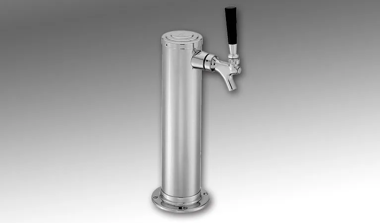 Perlick 4010-1 Draft Beer Dispensing Tower, Polished Chrome Finish, 1 Faucet