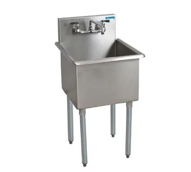 BK Resources BK8BS-1-18-14 One Compartment Sink, 21"W X 21-1/2"D X 41"H