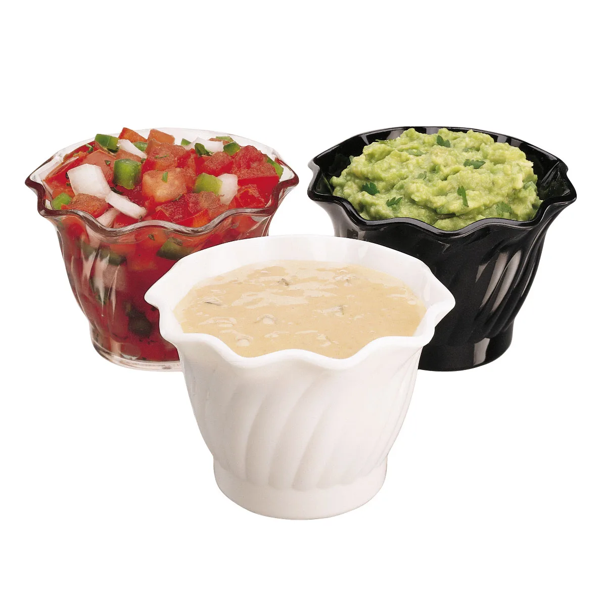Cambro SRB5CW135 - Swirl Soup Bowl, 5 oz, 3‑Inch Diameter, Clear Polycarbonate, USA Made - 24/Case