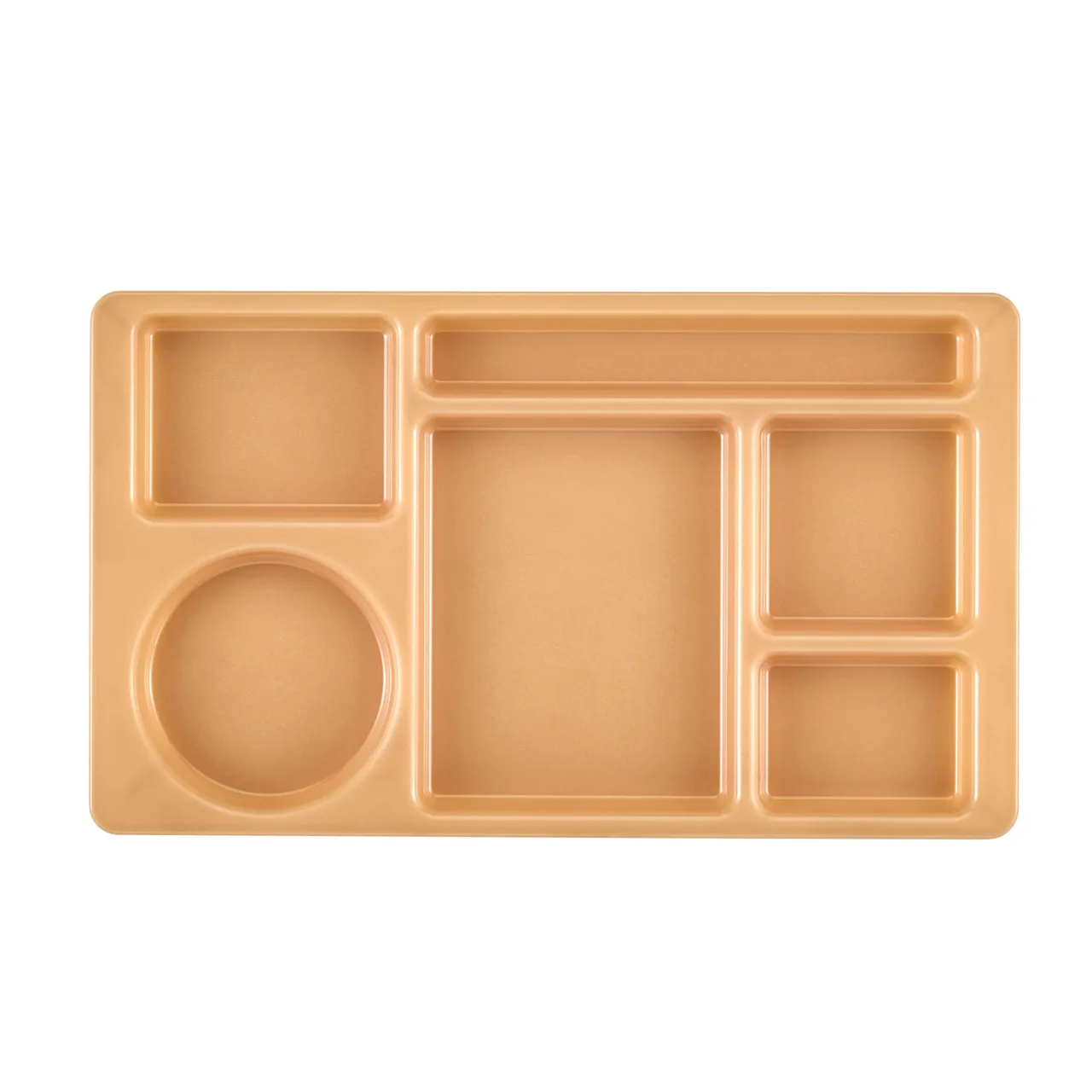 Cambro 915CW133 - 6‑Comp Tray, 8‑3/4" x 15" Beige Polycarbonate, Dishwasher Safe, NSF