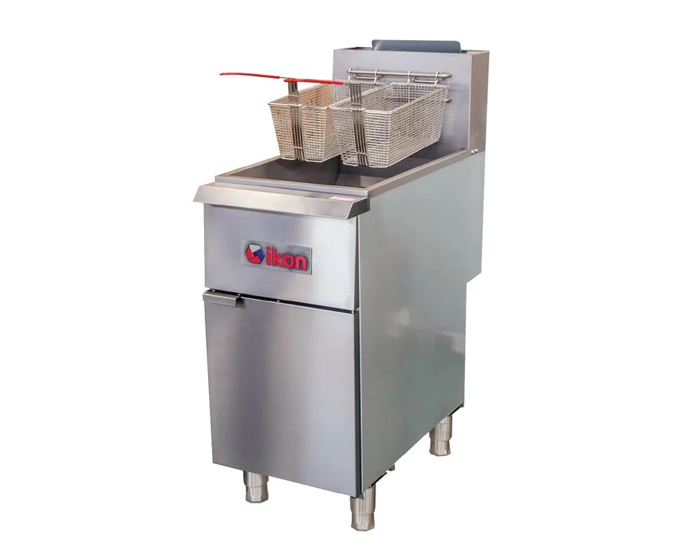 IKON IGF-75/80-NG Freestanding Full Pot Natural Gas Fryer, 80 Lb, 150.000 BTU