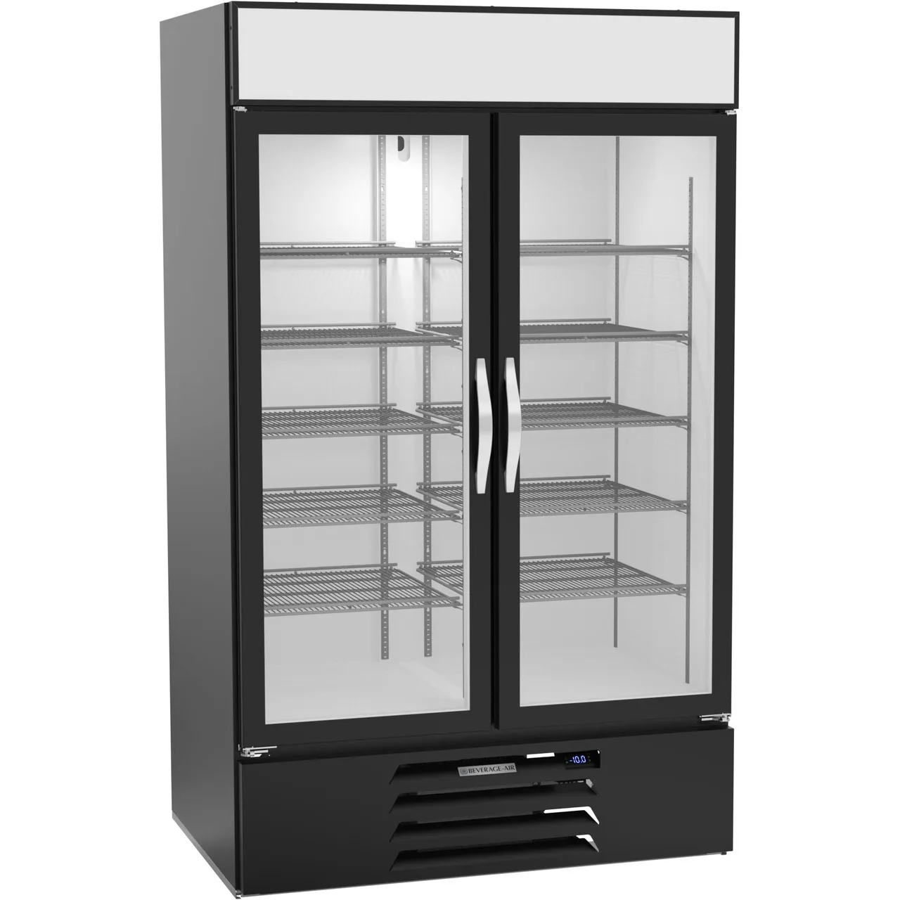 Beverage-Air MMF44HC-1-B-IQ 47" 2 Glass Door Merchandiser Freezer in Black, 44 cu. ft.
