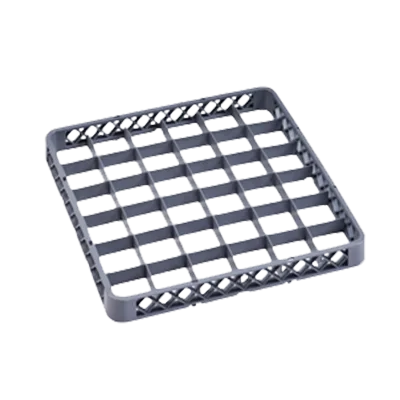 Omcan USA 37876 Dishwasher Rack Extender, 19-3/4"W x 19-3/4"D x 2"H, 6 Row, Gray Full Size Cup Extender