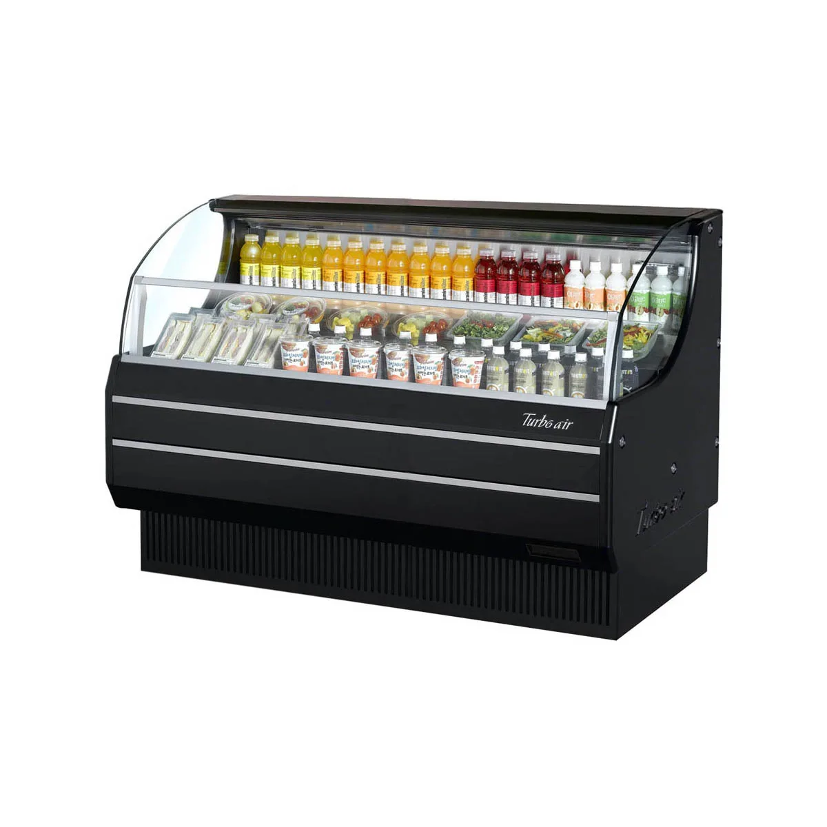 Turbo Air TOM-75SW-N 75" Horizontal Open Air Merchandiser in White, Self-Contained, 3 Shelves