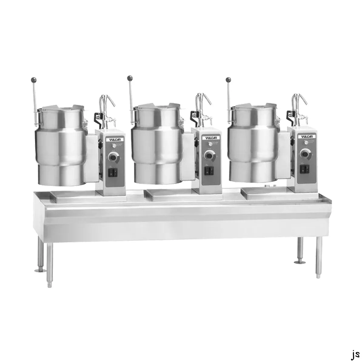 Vulcan VEKT80/666 18 Gallon Floor Tilting 2/3 Steam Jacketed Electric Kettle Assembly w/ 80" Stand