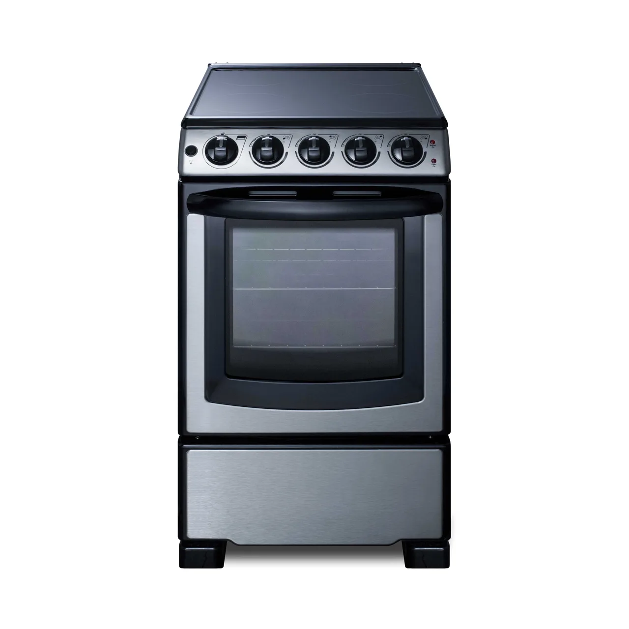 Summit REX2071SSRT Electric Range, 20"W, 2.3 Cu.Ft. Oven Capacity