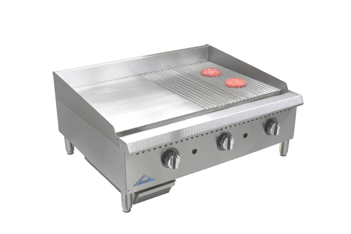 Comstock-Castle CCEGG36 36" Countertop Gas Griddle with Manual Controls, 5/8" Steel Plate, 90.000 BTU