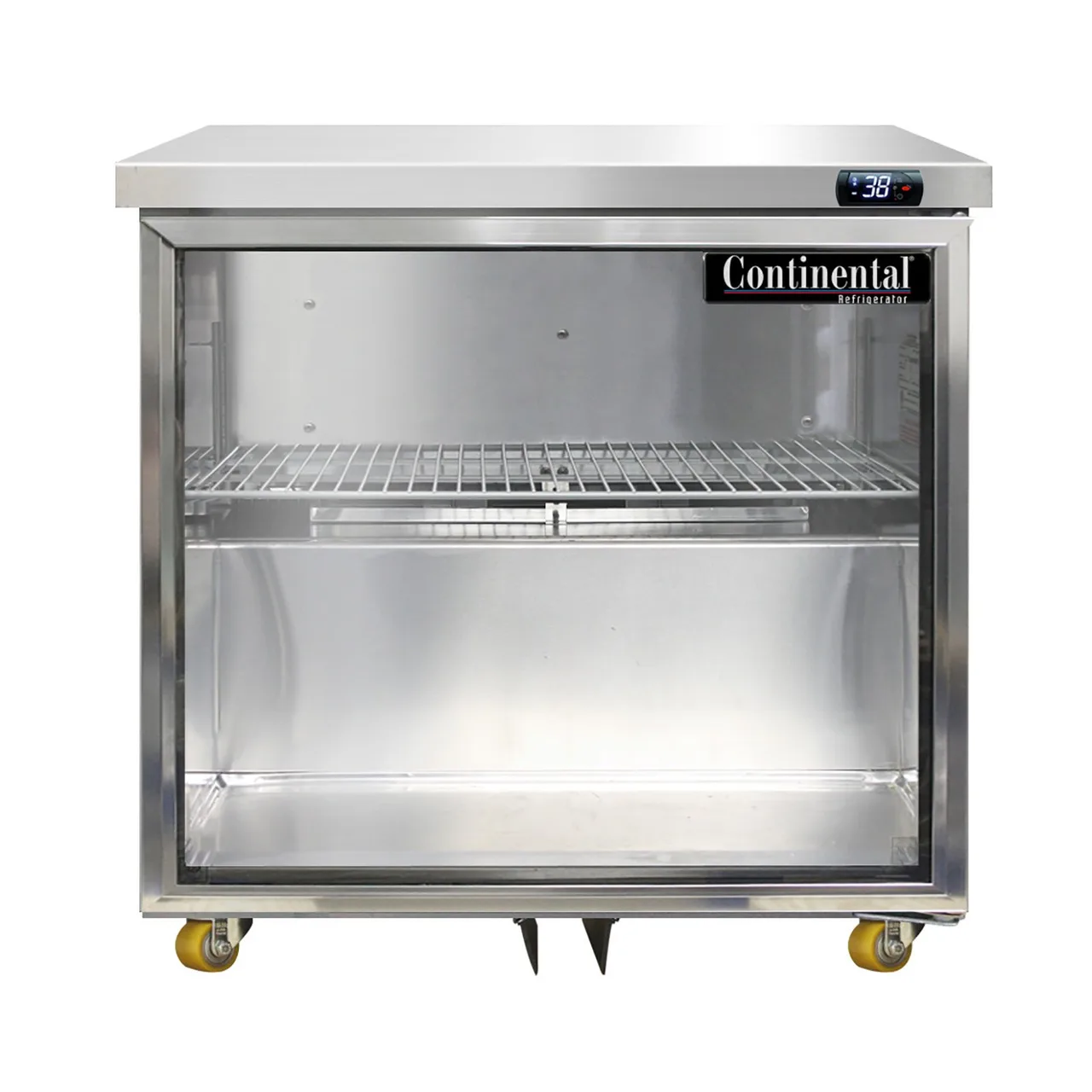 Continental Refrigerator SW32NGD-U 32" Undercounter Refrigerator w/ 1 Glass Door, 9 cu. ft.