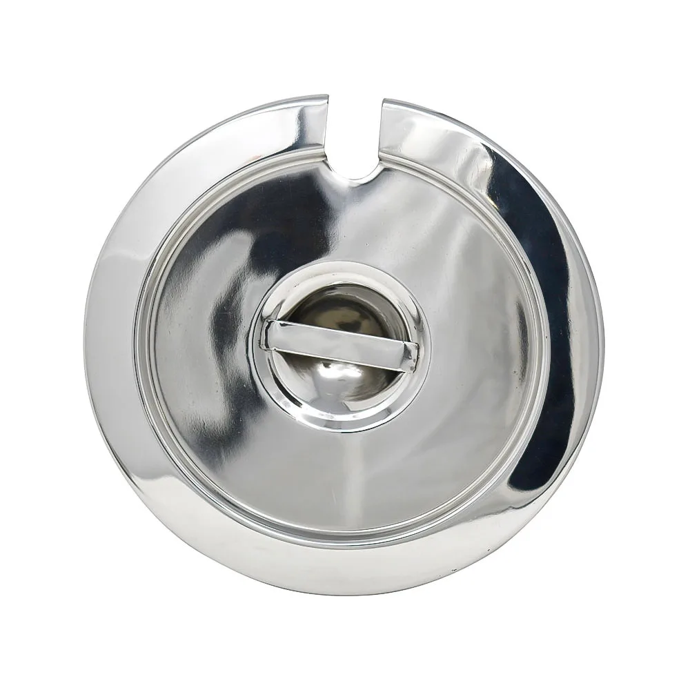 Omcan USA 44673 Inset Cover - 11 Qt Notched Stainless Steel, No Hinge, Fits 11-Qt Bain Marie Pot