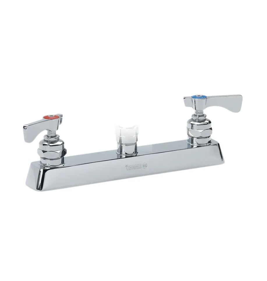 Krowne 15-5XXL Royal Series Low Lead Deck Mount Faucet Base w/ 8" Centers, Without Spout