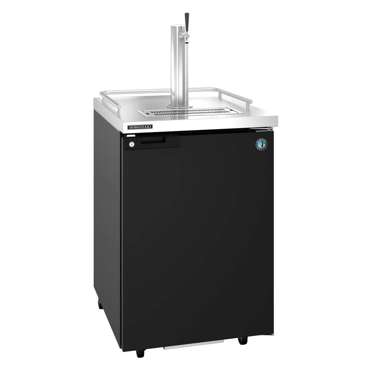 Hoshizaki DD24 Black Single Tap Kegerator Beer Dispenser - 1 x 1/2 Keg Capacity