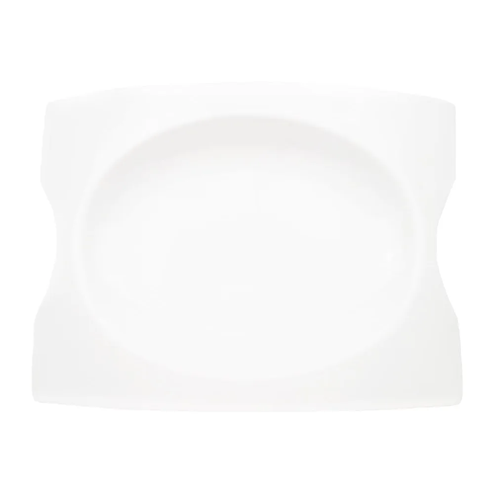 CAC China FSB-14 Bridge Platter – 14"L x 10"W x 1-3/4"H, Porcelain, White, Oven & Microwave Safe