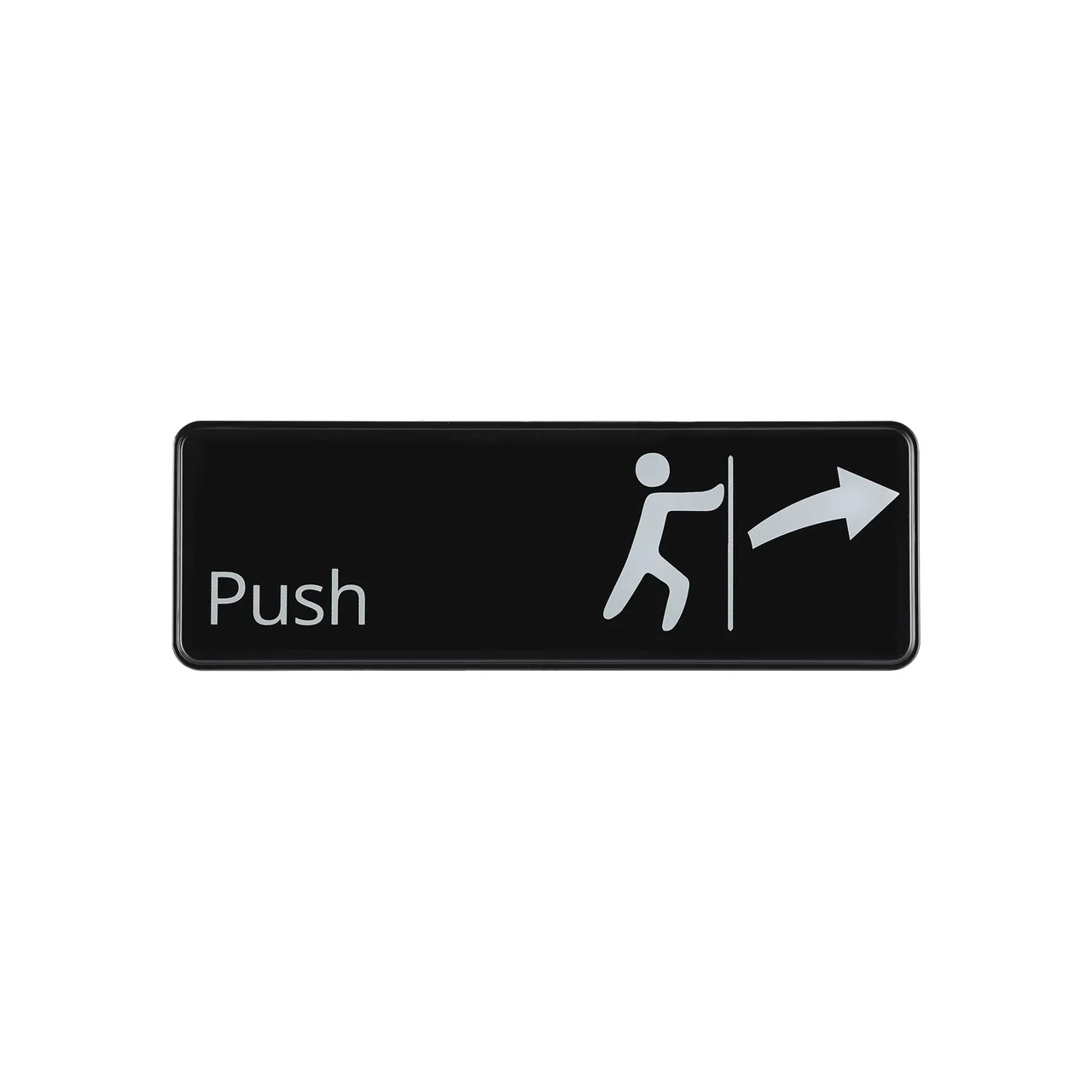 CAC China SCE3-PS01 Compliance Sign, 9" x 3"H, English, Heavy-Duty Plastic, Black