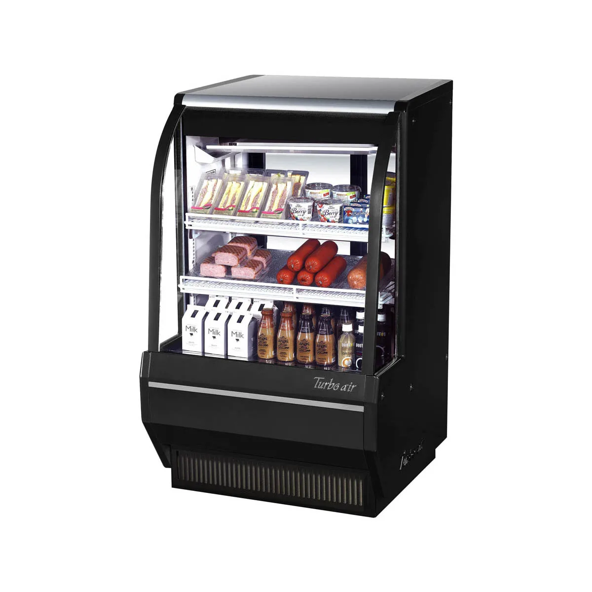 Turbo Air TCDD-36H-W(B)-N 37" Curved Refrigerated Deli Display Case