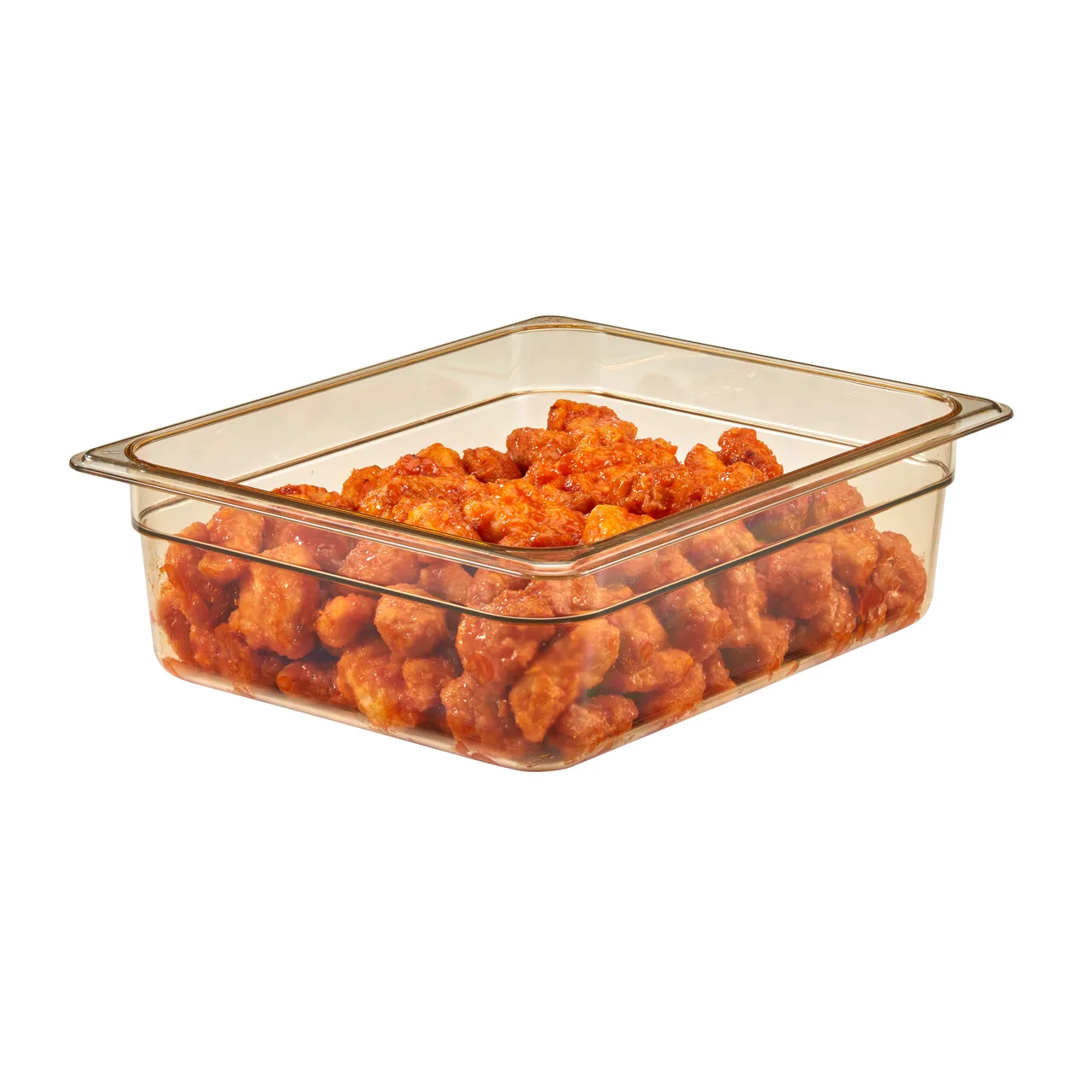 Cambro 24HP150 H‑Pan Food Pan – ½ Size, 4″ Deep Amber Plastic, Non‑Stick, -40°F to 375°F, NSF