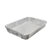 Omcan USA 81206 Double Roaster Pan, 24" x 18" x 4" Heavy‑Duty Aluminum, Straps and Handles, No Cover
