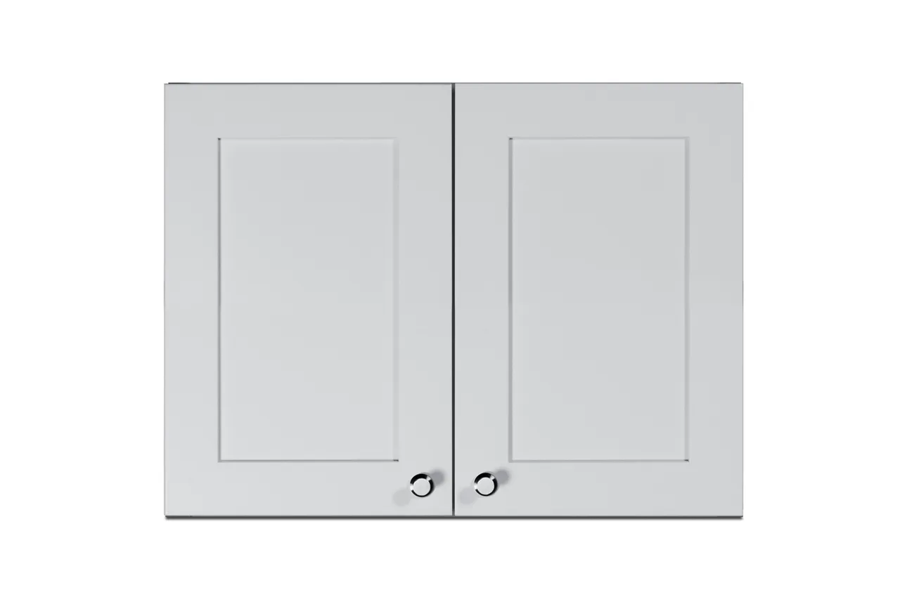 Summit CABWH2418 24" W Wall-Mounted Cabinet, Clean White Finish, Hinged French Doors, Soft-Close