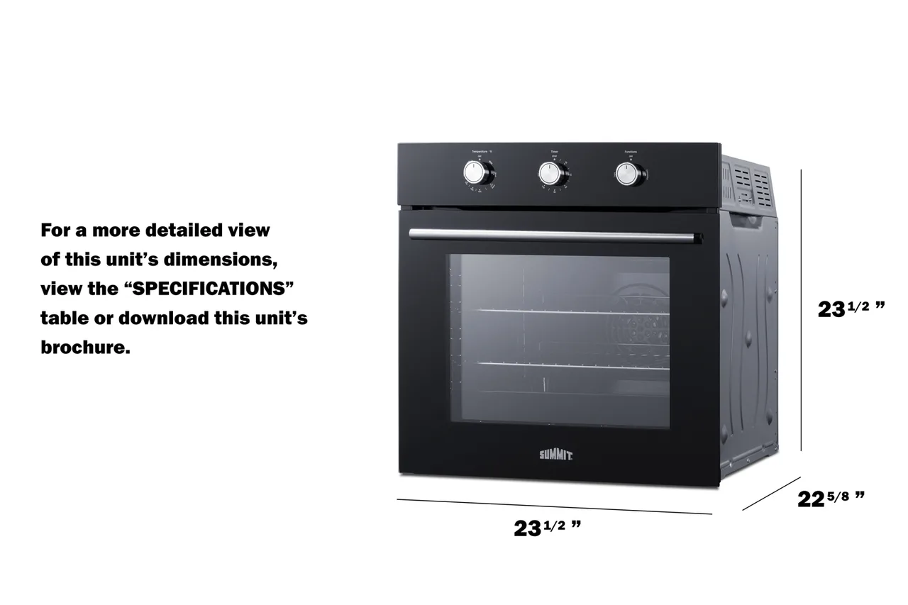 Summit SGW241BK Gas Convection Oven