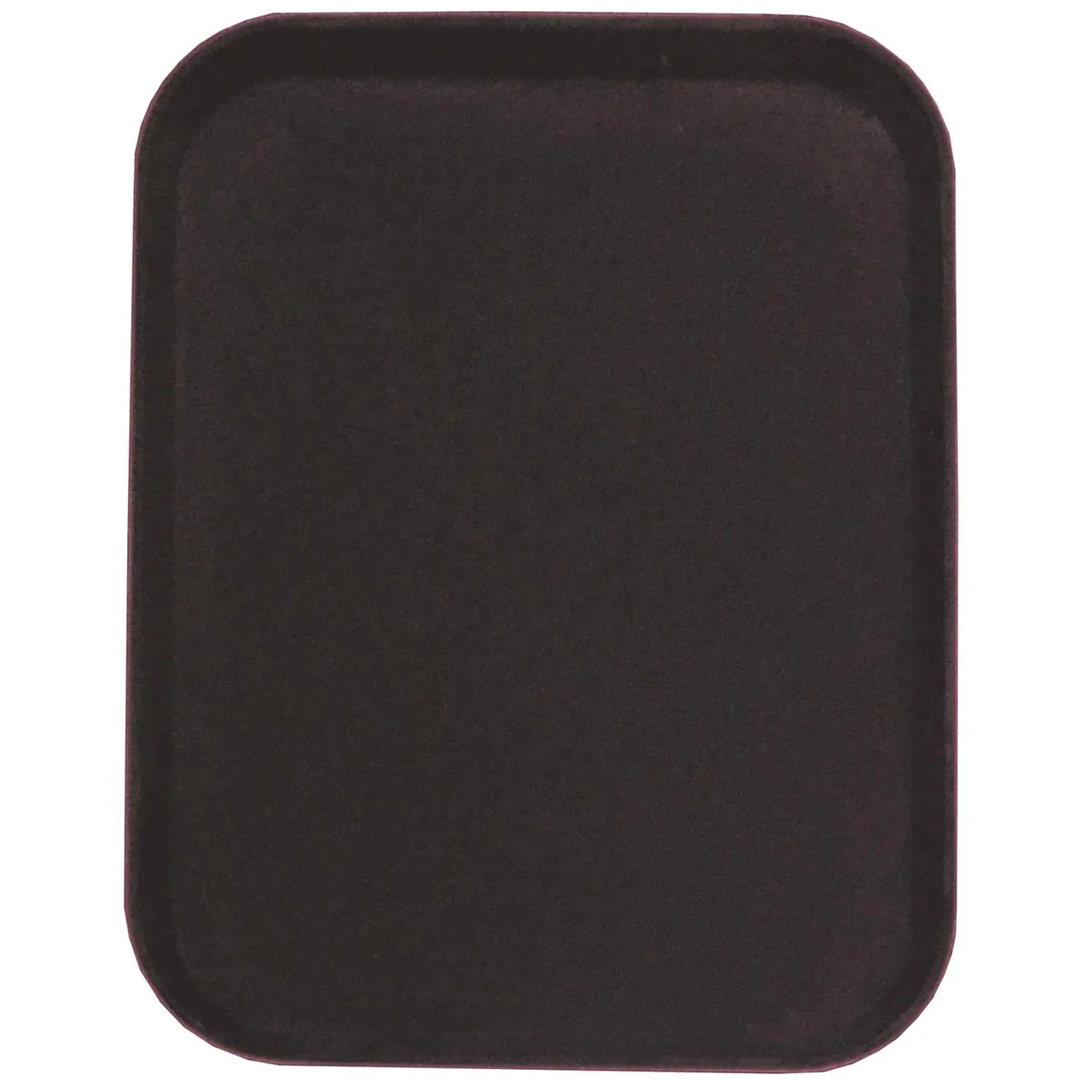 Omcan USA 80116 Non‑Slip Rectangular Serving Tray, 18" x 14", ABS, Brown – Restaurant Service