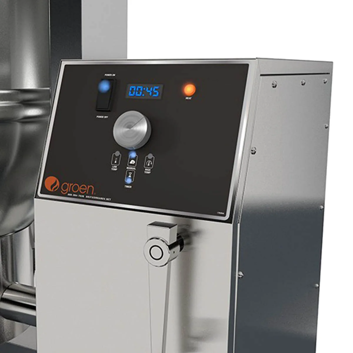 Groen DH-60A 60 Gallon Floor Tilting 2/3 Steam Jacketed Gas Kettle w/ Crank Tilt, 150.000 BTU