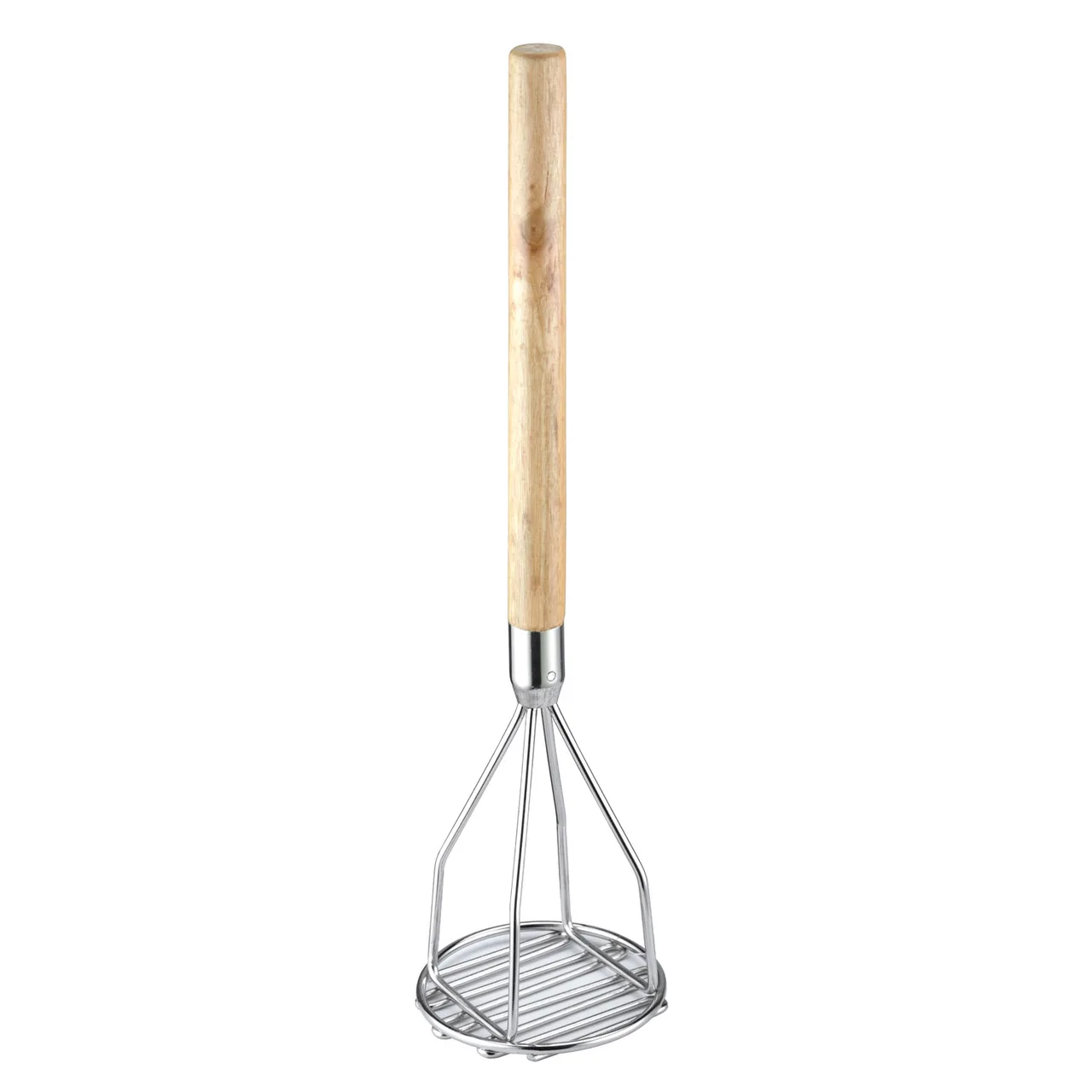 CAC China PMSW-18R Potato Masher, 4-1/2"dia x 18"H, Round, Wooden Handle