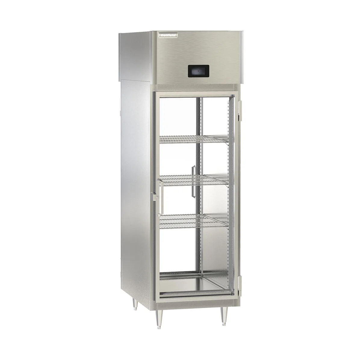Delfield DSLRPT1-G 35" 2-Glass Door Pass-Thru Refrigerator, 22.9 cu. ft., Stainless Steel, Top Mounted