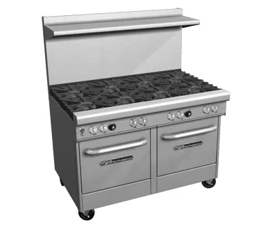 Southbend 4482DC-2GR 48" Gas Restaurant Range w/ (4) Open Burners, 24" Griddle, (1) Standard Oven, (1) Cabinet Base, 201.000 BTU