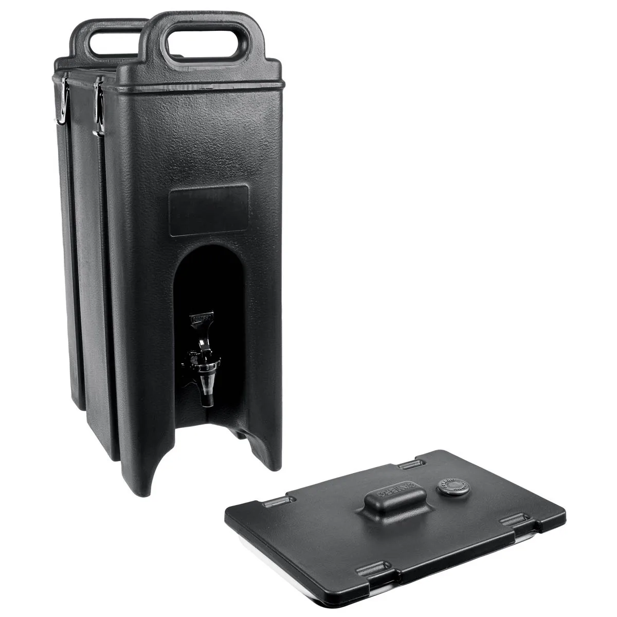 Cambro 500LCD110 Camtainer Beverage Carrier – 4‑3/4‑Gallon Insulated Black, 9"W x 16"D x 24"H, NSF